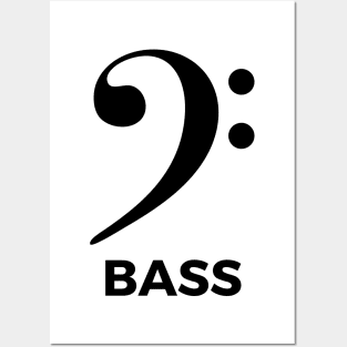 Bass Clef - Text On Bottom Posters and Art